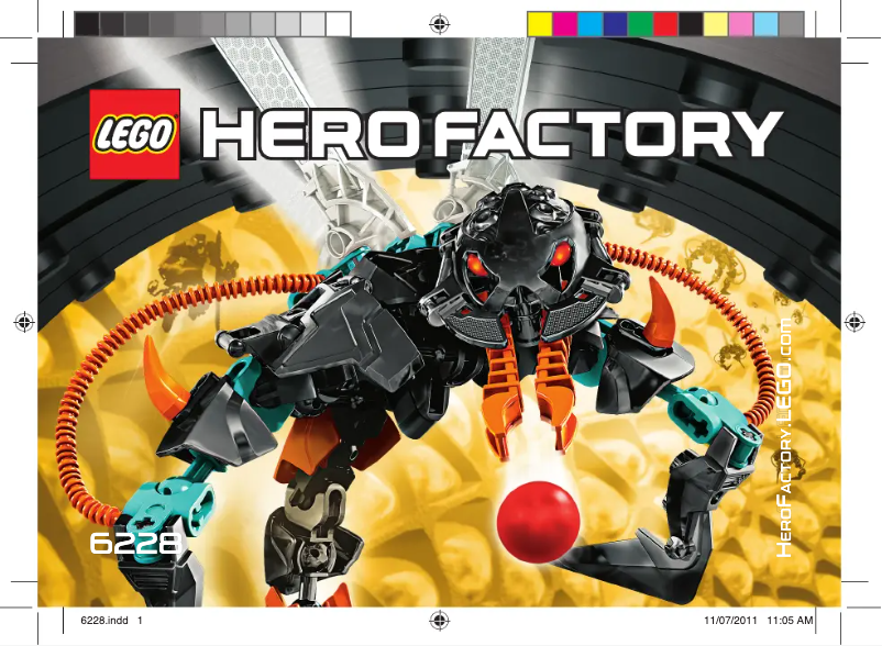 Page 1 de la notice Consignes visuelles Lego Hero Factory 6228