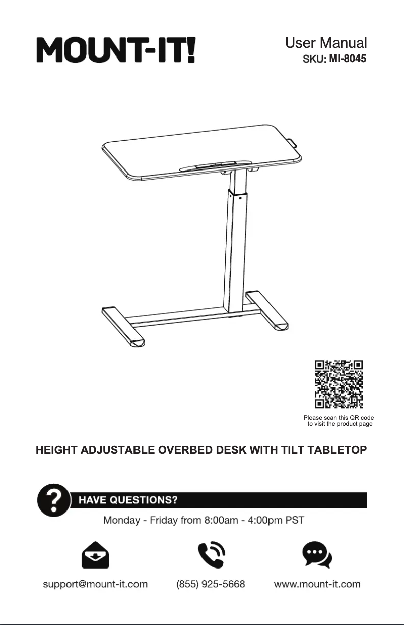 Page 1 de la notice Manuel utilisateur Mount-It! MI-8045