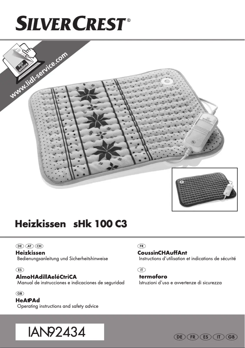 Page 1 de la notice Manuel utilisateur SilverCrest SHK 100 C3