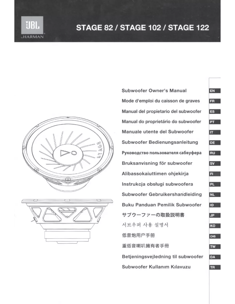 Page 1 de la notice Manuel utilisateur JBL Stage 102