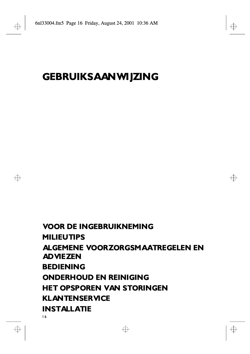 Page 1 de la notice Manuel utilisateur Whirlpool HOO 200