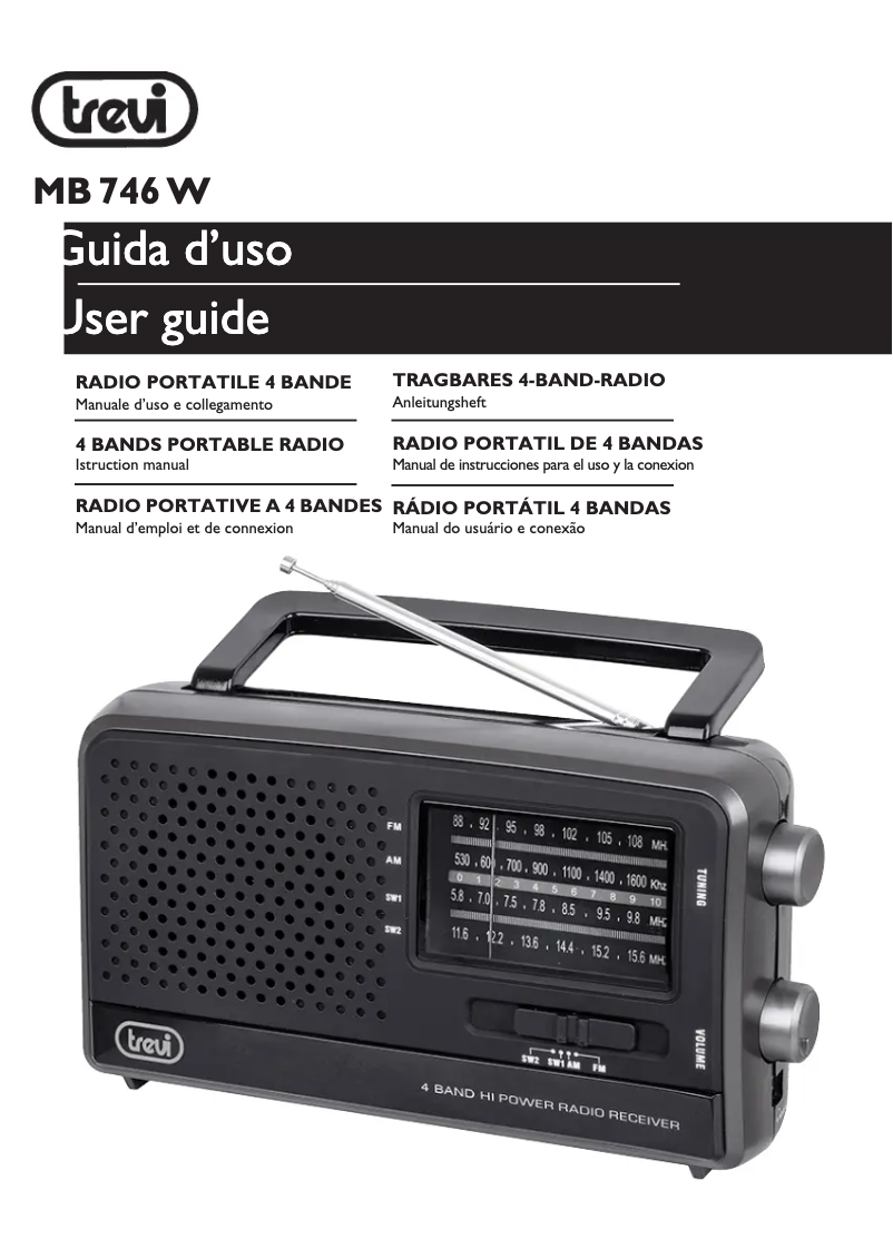 Page 1 de la notice Manuel utilisateur Trevi MB 746 W