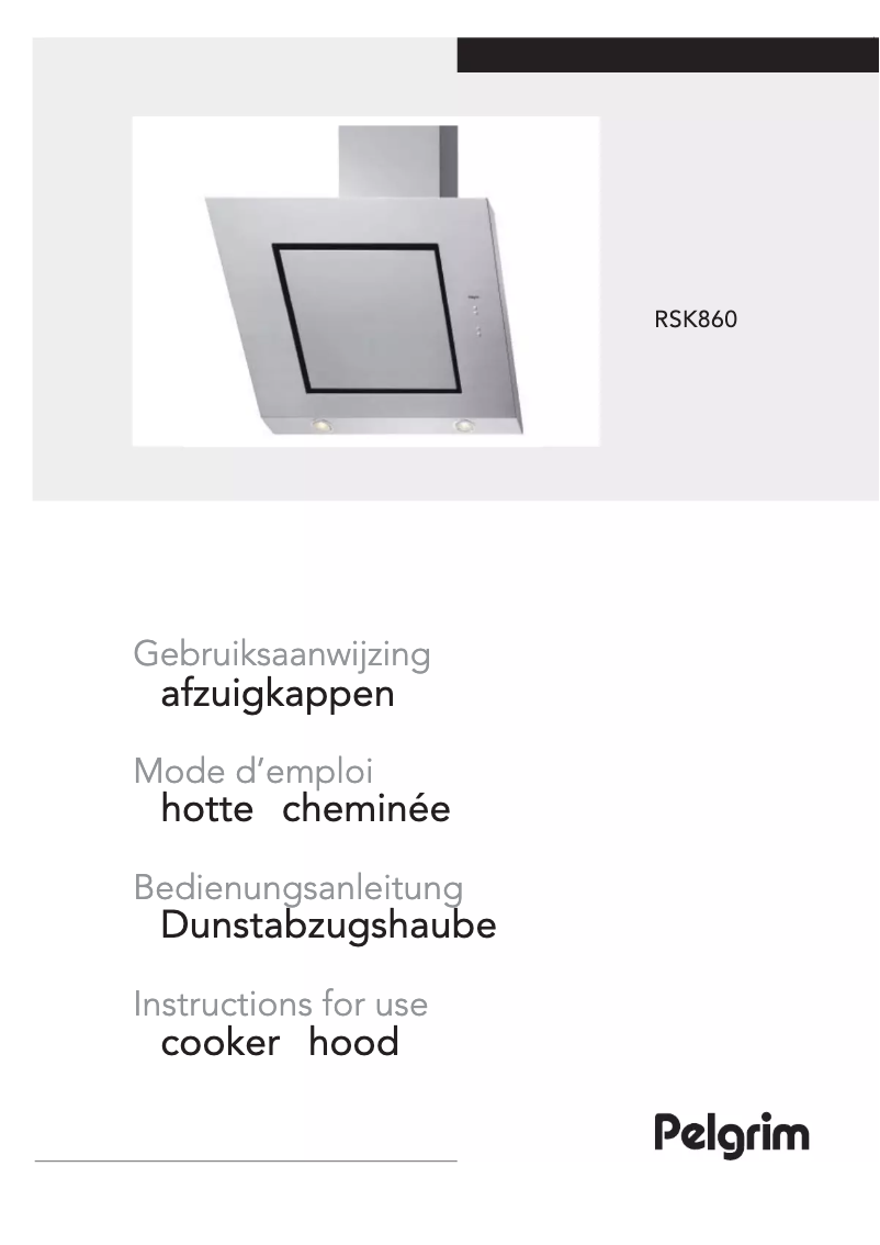Page 1 of the manual User Manual Pelgrim RSK860
