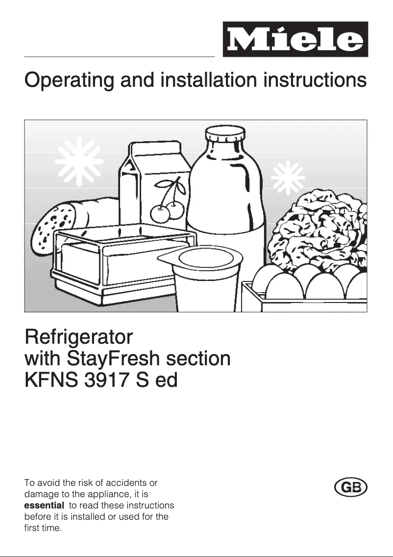 Image de la première page du manuel de l'appareil KFNS 3917 SDE ed