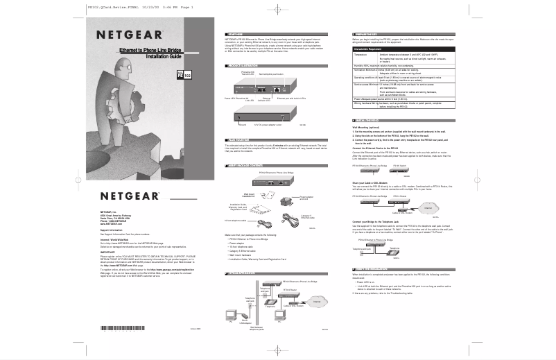 Página 1 del manual Manual de usuario Netgear PE102