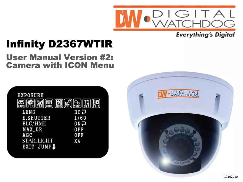 Image de la première page du manuel de l'appareil Infinity DSP DWC-D2367WTIR