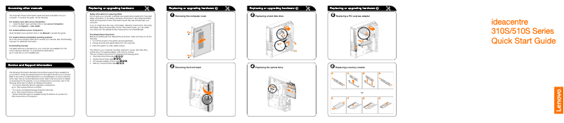 Página 1 del manual Guía de inicio rápido Lenovo Ideacentre 310S