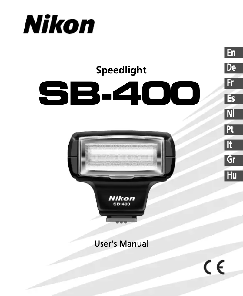 Image de la première page du manuel de l'appareil SB-400