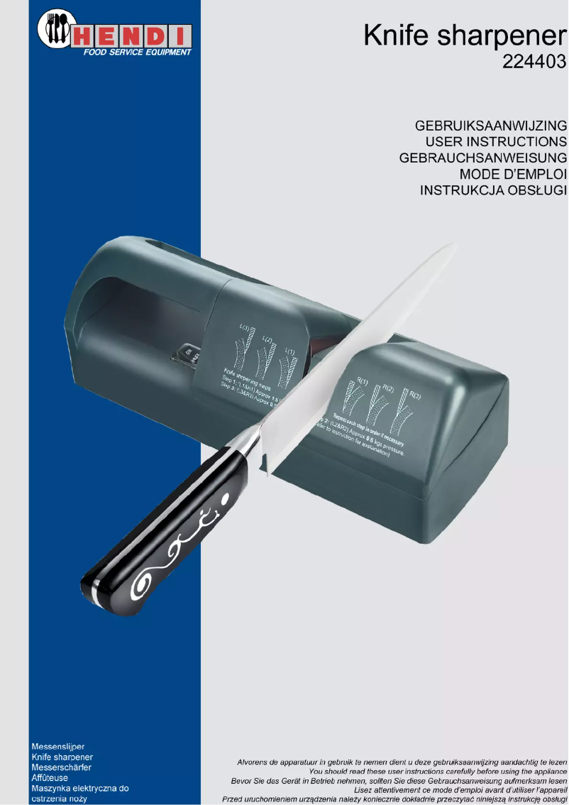 Page n°1 - Manuel utilisateur Hendi 224403