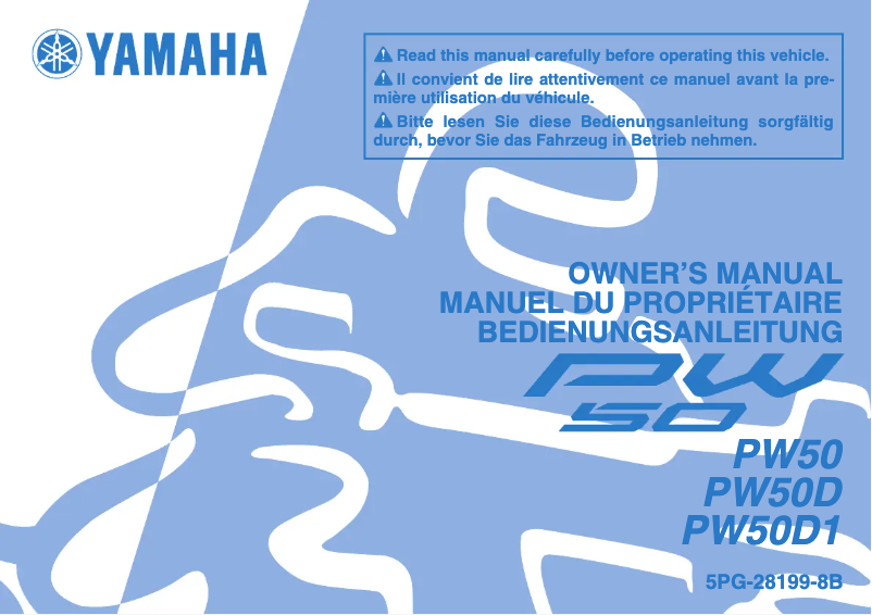 Page 1 de la notice Manuel utilisateur Yamaha PW50D1