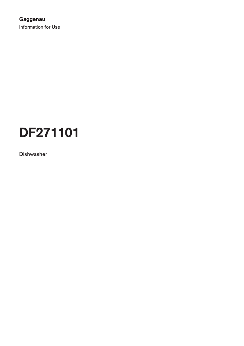 Page n°1 - Fiche technique Gaggenau DF271101