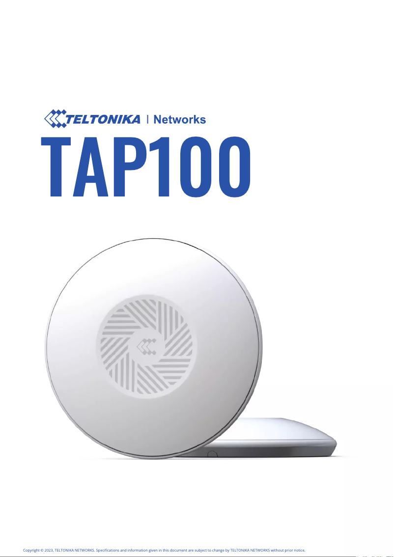 Página 1 del manual Manual de instrucciones Teltonika TAP100