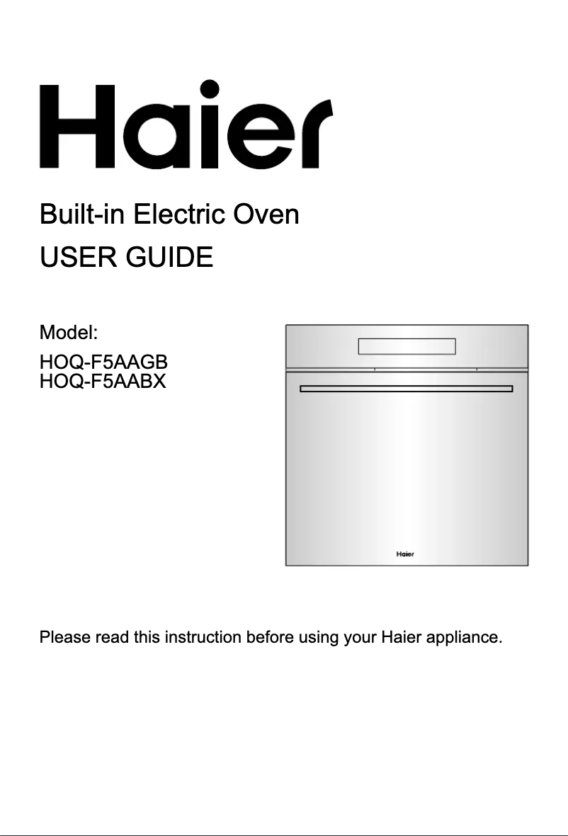 Page 1 de la notice Manuel utilisateur Haier HOQ-F5AAGB