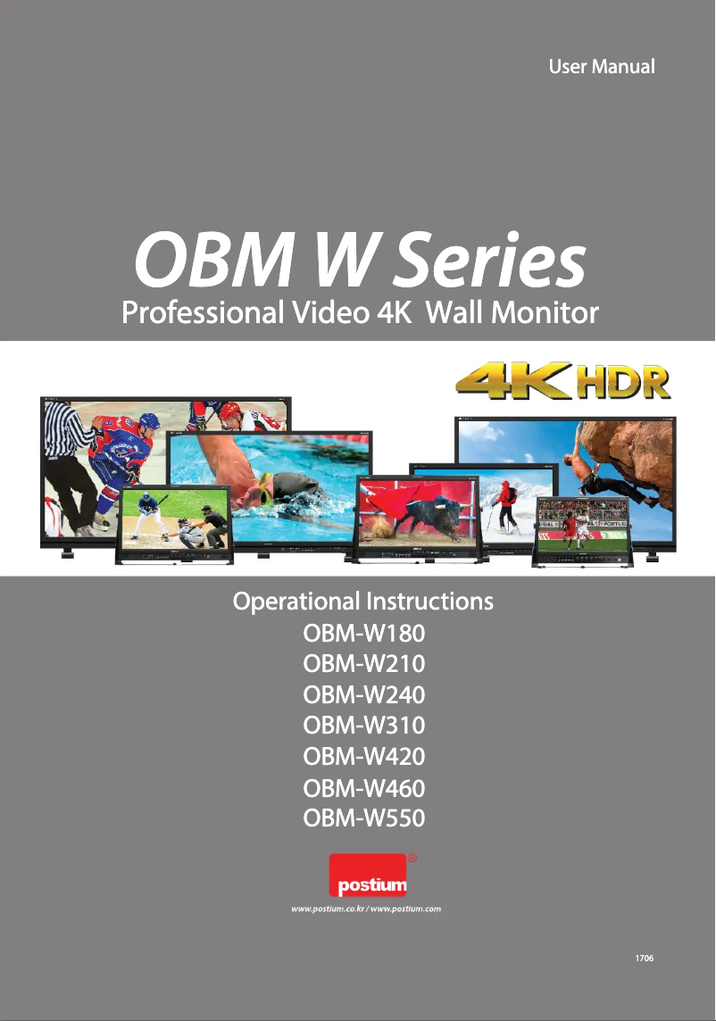 Page n°1 - Manuel utilisateur Postium OBM-W310