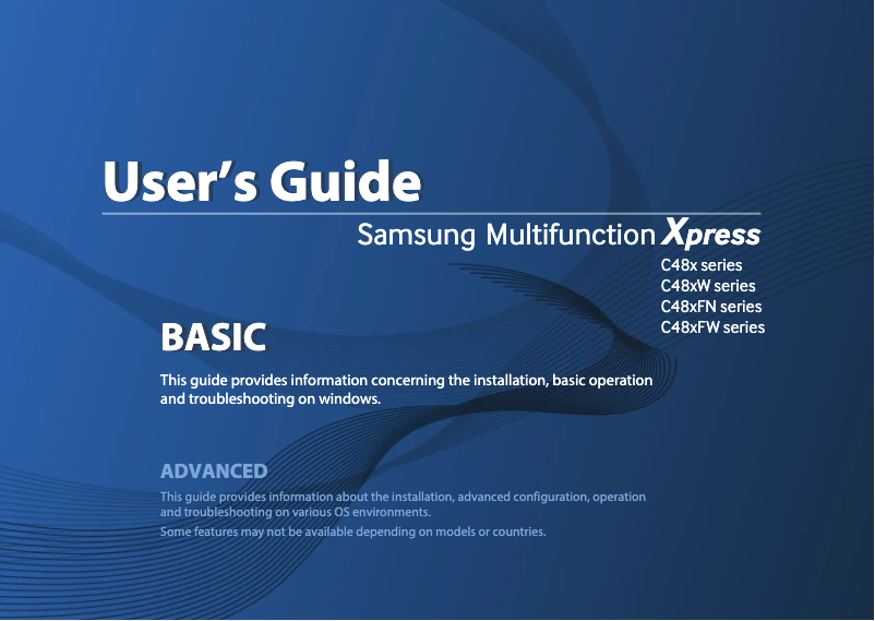 Page 1 de la notice Manuel utilisateur Samsung Xpress SL-C480FW