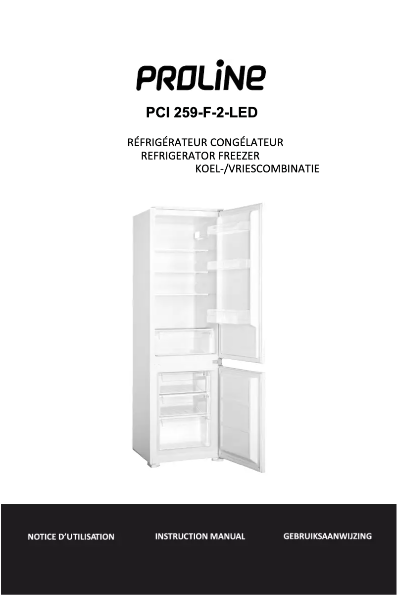 Page n°1 - Manuel utilisateur Proline PCI2 59-F-2-LED