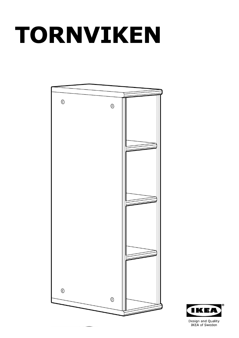 First page image of the manual for TORNVIKEN (20x37x80)