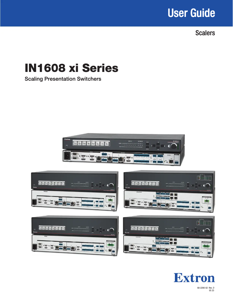 Page 1 de la notice Manuel utilisateur Extron IN1608 XI