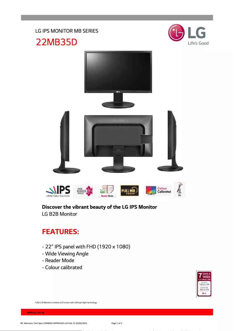 Image de la première page du manuel de l'appareil 22MB35D