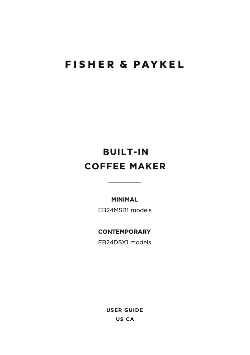 Page 1 de la notice Manuel utilisateur Fisher & Paykel EB24MSB1