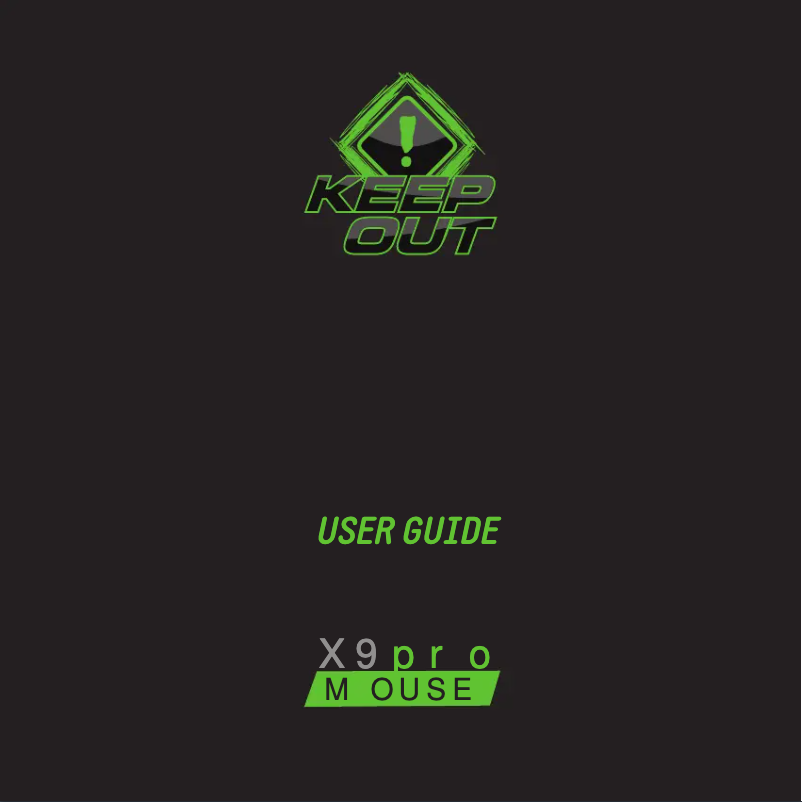 Page 1 de la notice Manuel utilisateur KeepOut X9PRO