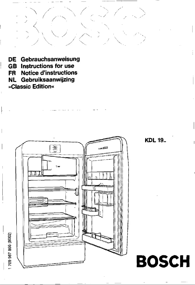 Page 1 de la notice Manuel utilisateur Bosch KDL1957