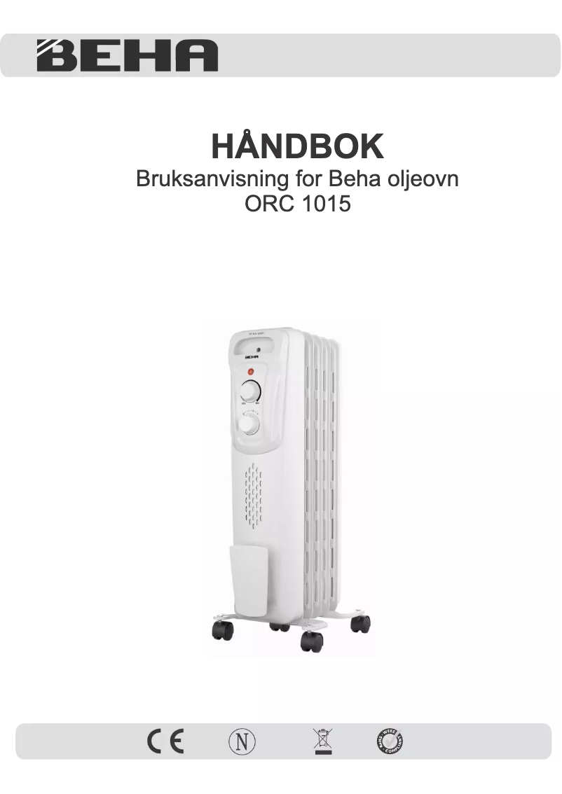 Page n°1 - Manuel utilisateur Beha ORC 1015