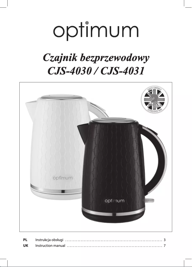 Image de la première page du manuel de l'appareil CJS-4031