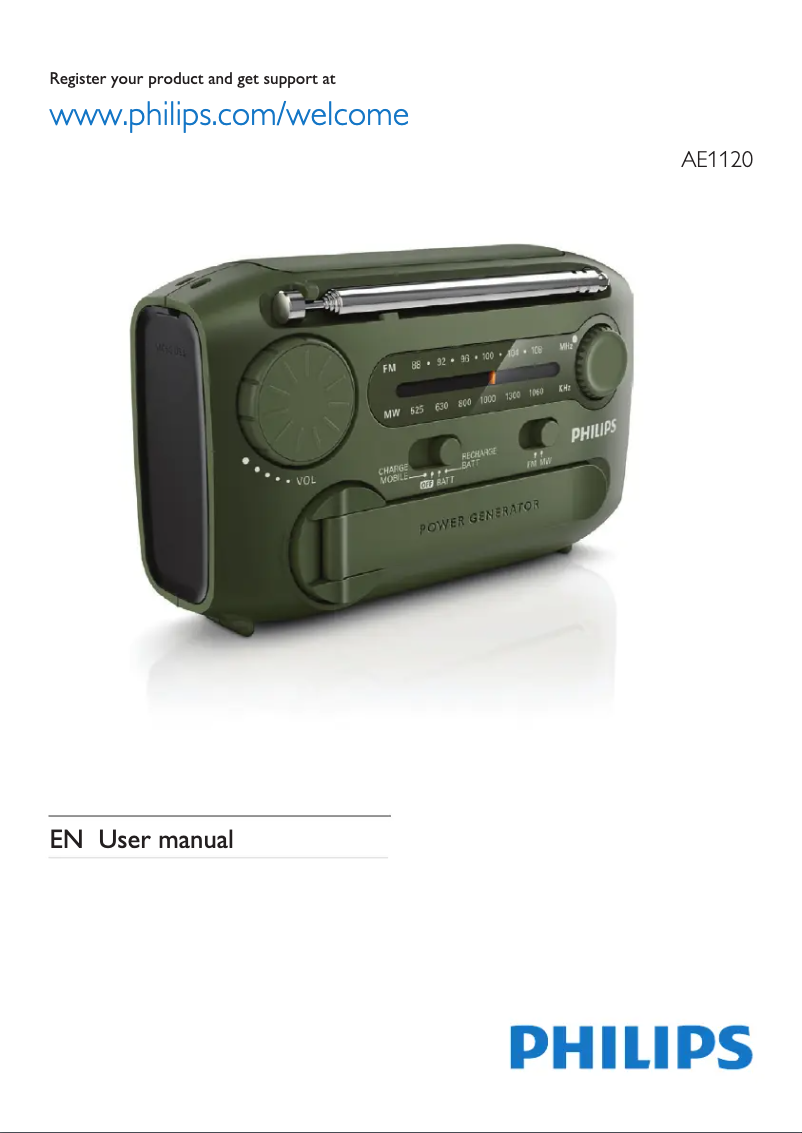 Page n°1 - Manuel utilisateur Philips AE1120
