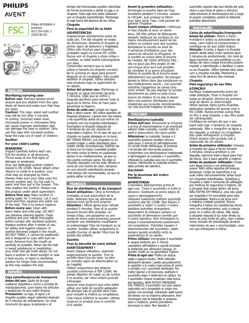 Page 1 de la notice Manuel utilisateur Philips Avent SCF343