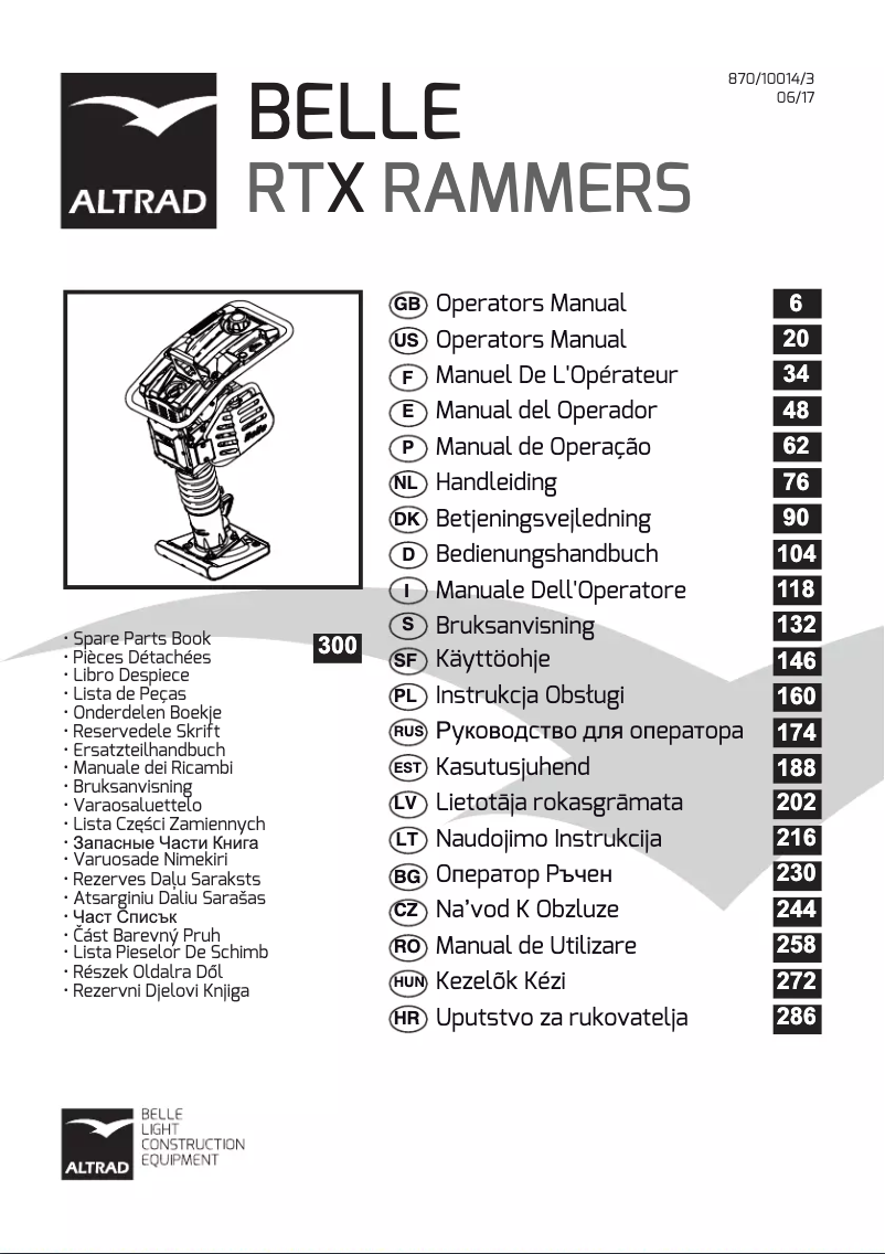 Image de la première page du manuel de l'appareil BELLE RTX 66