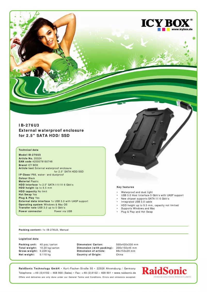 Image de la première page du manuel de l'appareil IB-276U3