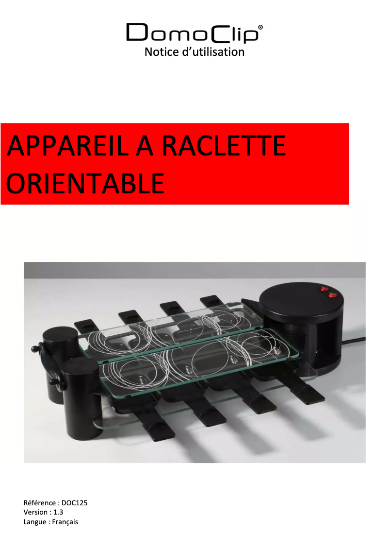 Page n°1 - Manuel utilisateur Domoclip DOC125