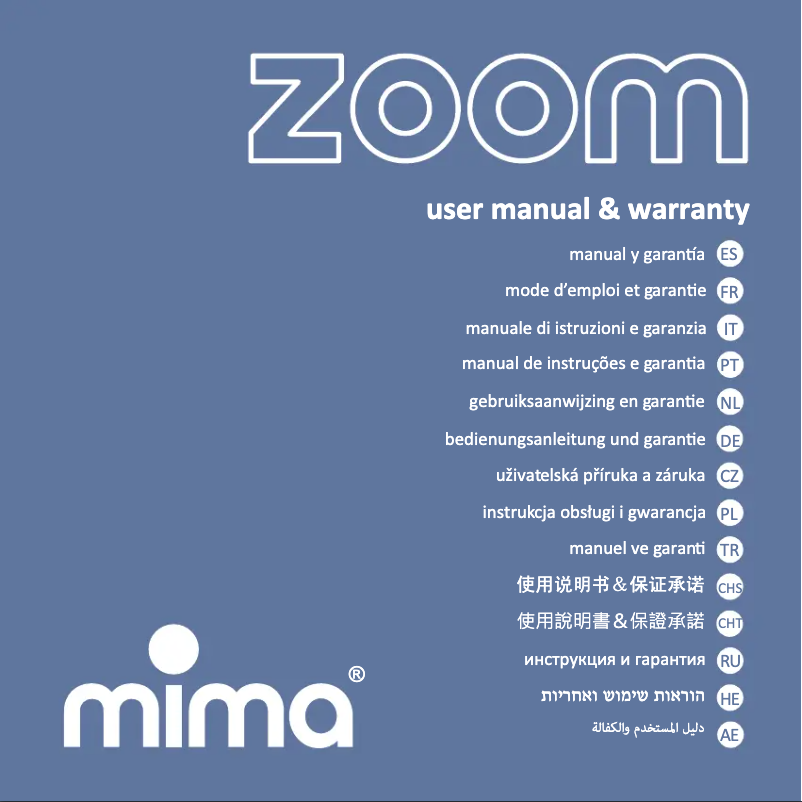 Page 1 de la notice Manuel utilisateur Mima Zoom