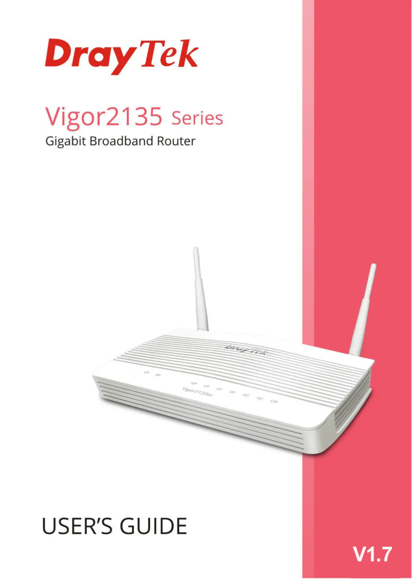 Page n°1 - Manuel utilisateur Draytek Vigor 2135Vac