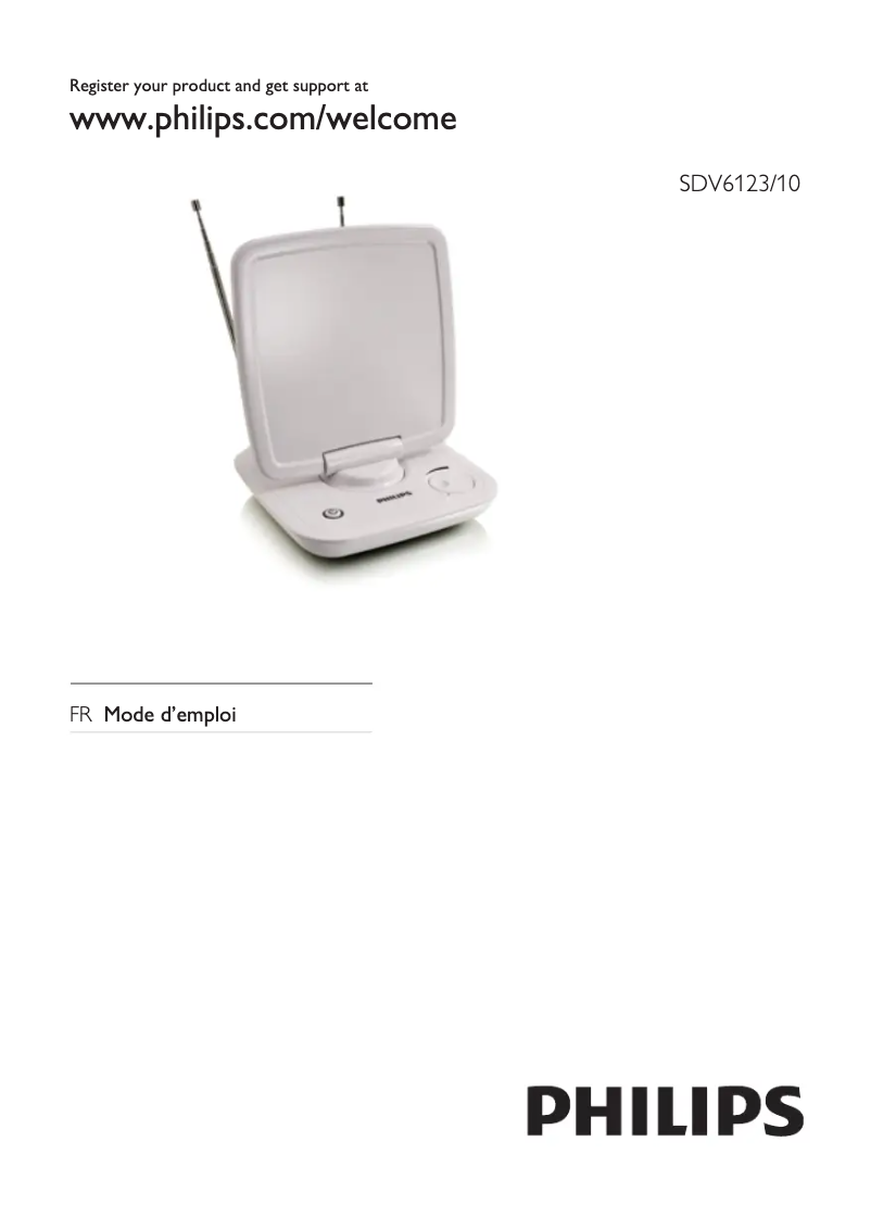 Page 1 de la notice Manuel utilisateur Philips SDV6123