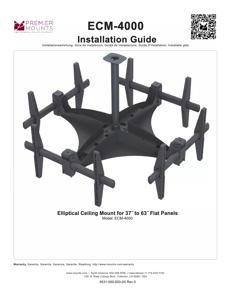 Page n°1 - Manuel utilisateur Premier Mounts ECM-4000
