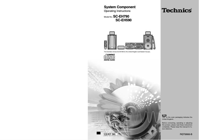 Page n°1 - Manuel utilisateur Panasonic SC-EH790