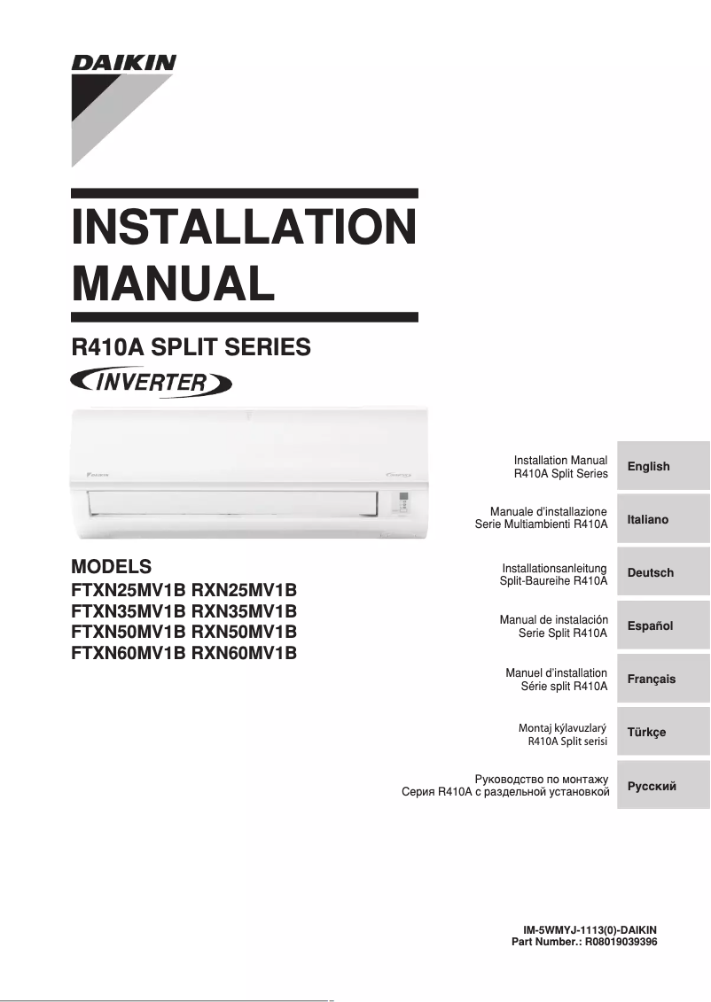 Página 1 del manual Manual de usuario Daikin RXN50MV1B