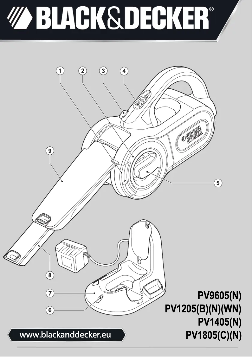 Page n°1 - Manuel utilisateur Black & Decker PV1405