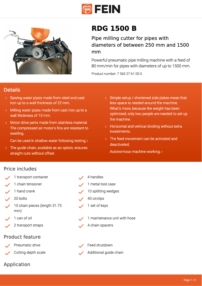 Image de la première page du manuel de l'appareil RDG 1500 B