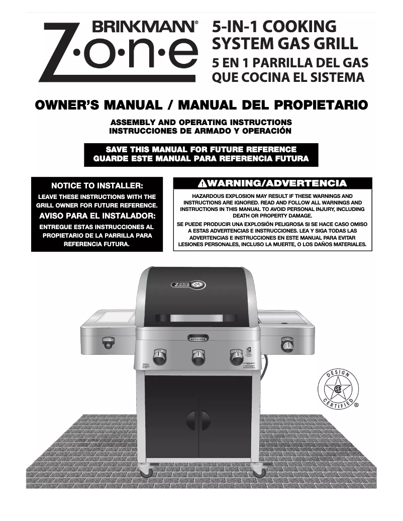 Page 1 de la notice Instructions / montage Brinkmann 810-2390-SB