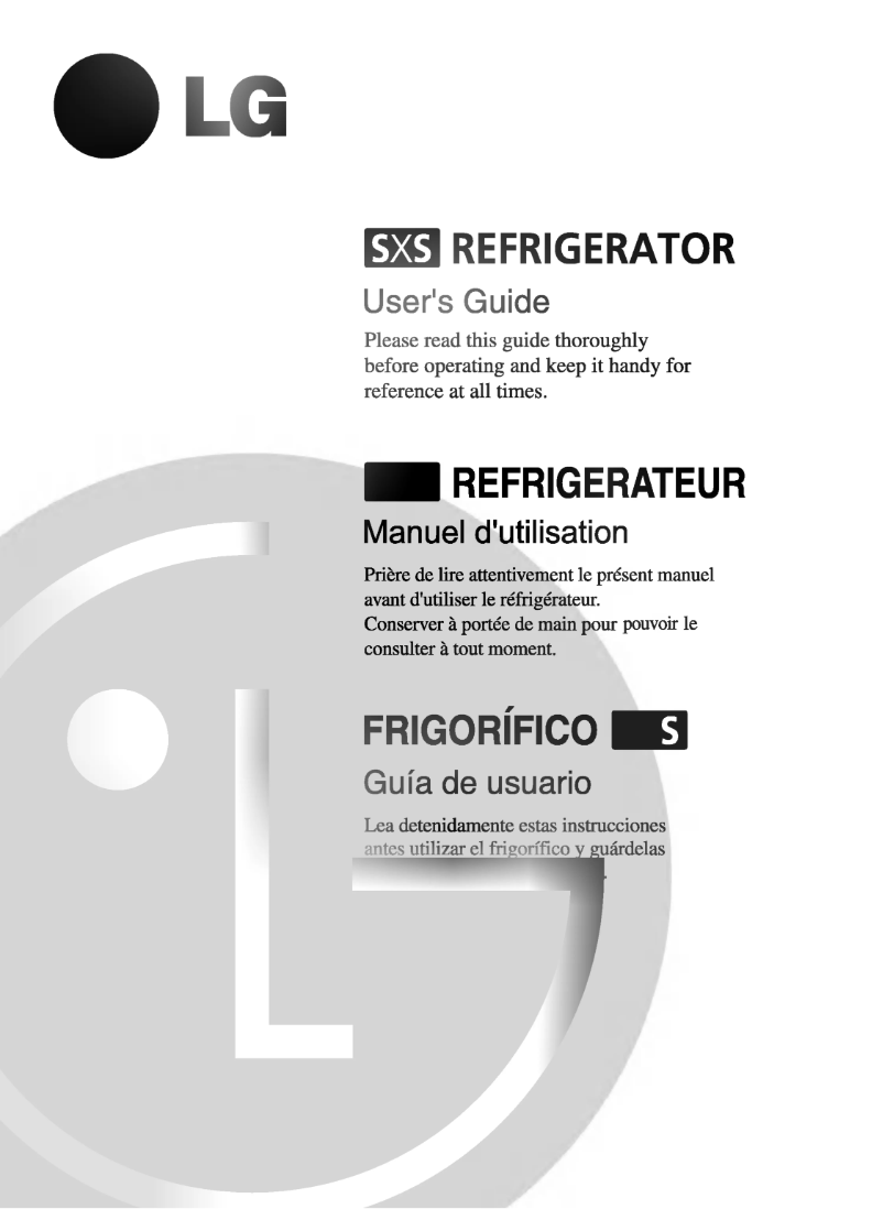 Page 1 de la notice Manuel utilisateur LG GR-P277PVB