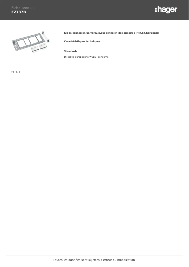 Image de la première page du manuel de l'appareil FZ737B