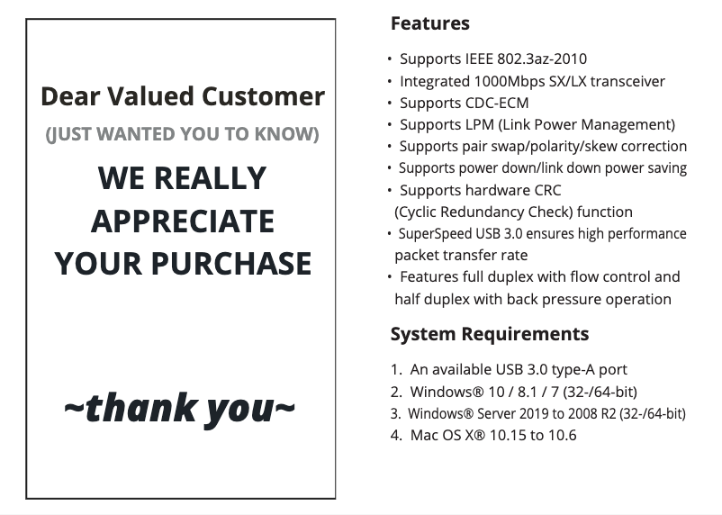 Page 1 de la notice Manuel utilisateur Siig JU-NE0B11-S1