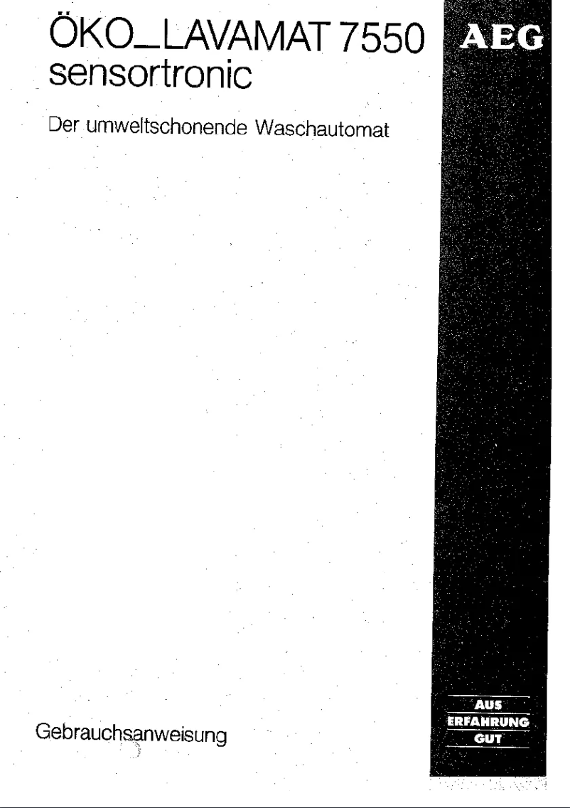 Image de la première page du manuel de l'appareil Lavamat 7550