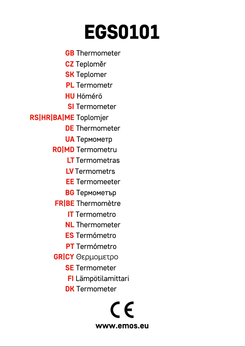 Image de la première page du manuel de l'appareil EGS0101