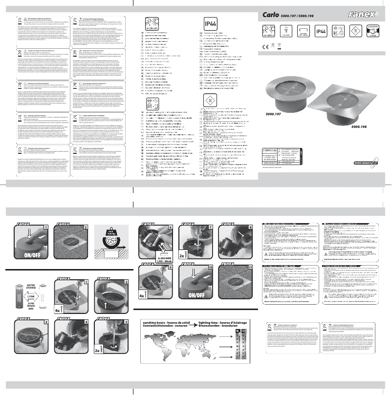 Page 1 de la notice Manuel utilisateur Ranex Carlo 5000.198