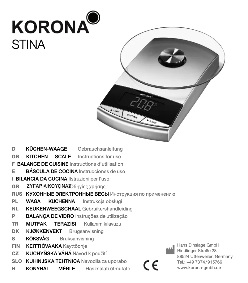 Página 1 del manual Manual de usuario Korona Stina