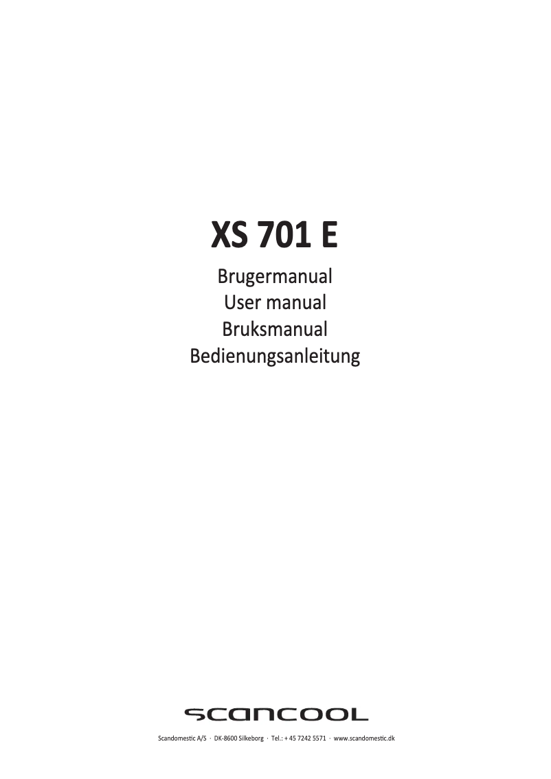 Image de la première page du manuel de l'appareil XS 701 E